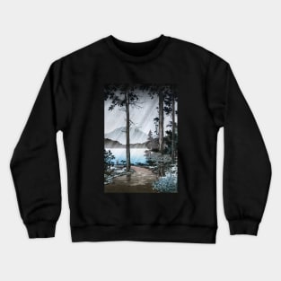 Morning Rain at Lake Hakone by Tsuchiya Koitsu Crewneck Sweatshirt